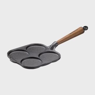 Poêle à pancake / blinis / œufs 20 x20 cm - Poignée en noyer