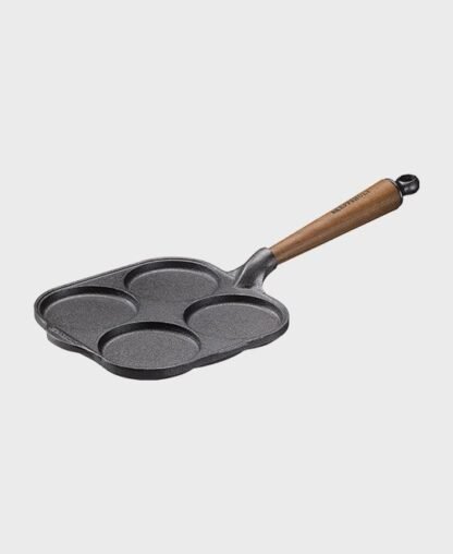 Poêle à pancake / blinis / œufs 20 x20 cm - Poignée en noyer