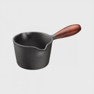 Mini casserole saucière 0,5L - Poignée en hêtre