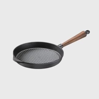 Poêle à griller 25 cm - Poignée en noyer