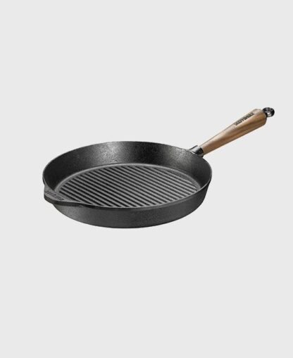 Poêle à griller 28 cm - Poignée en noyer