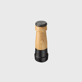 Moulin à sel 18 cm en fonte et en bois de chêne