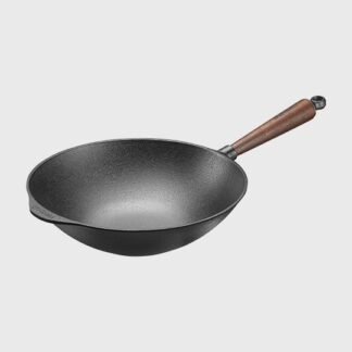 Wok 30 cm - Poignée en hêtre