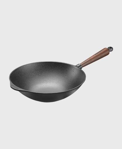 Wok 30 cm - Poignée en hêtre