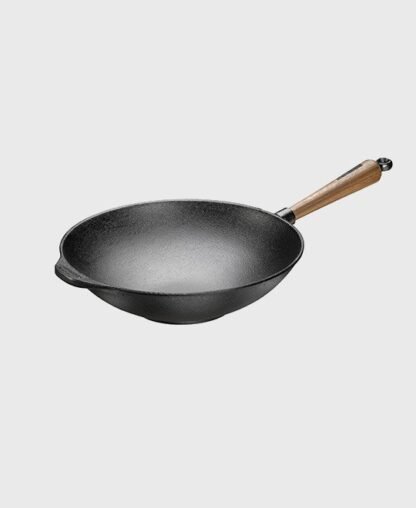 Wok 30 cm - Poignée en noyer
