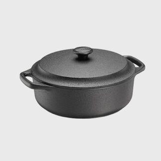 Cocotte ronde en fonte 3L avec couvercle en fonte