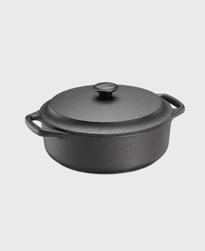 Cocotte ronde en fonte 3L avec couvercle en fonte