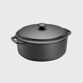Cocotte ronde en fonte 4L avec couvercle en fonte