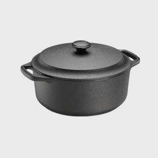 Cocotte ronde en fonte 5,5L avec couvercle en fonte