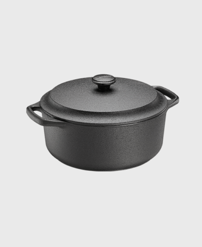 Cocotte ronde en fonte 5,5L avec couvercle en fonte