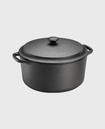 Cocotte ronde en fonte 7L avec couvercle en fonte