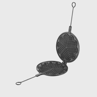 Fer à gaufre en fonte 21 cm sans revêtement