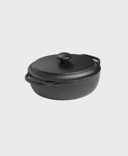 Cocotte ovale en fonte 2L avec couvercle en fonte